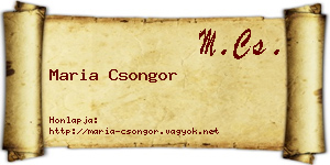 Maria Csongor névjegykártya